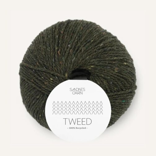 Tweed Recycled 9585 Olivengrønn