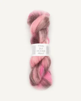 Tynn Silk Mohair Print <br>4700 Pink Berries