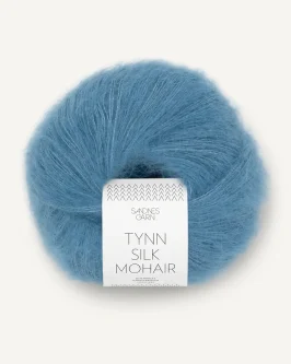 Tynn Silk Mohair <br>6042 Mørk Himmelblå