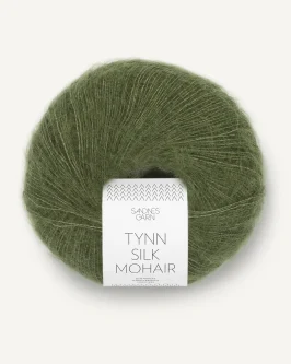 Tynn Silk Mohair <br>9062 Olivengrønn