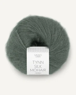 Tynn Silk Mohair <br>9071 Støvet Olivengrønn