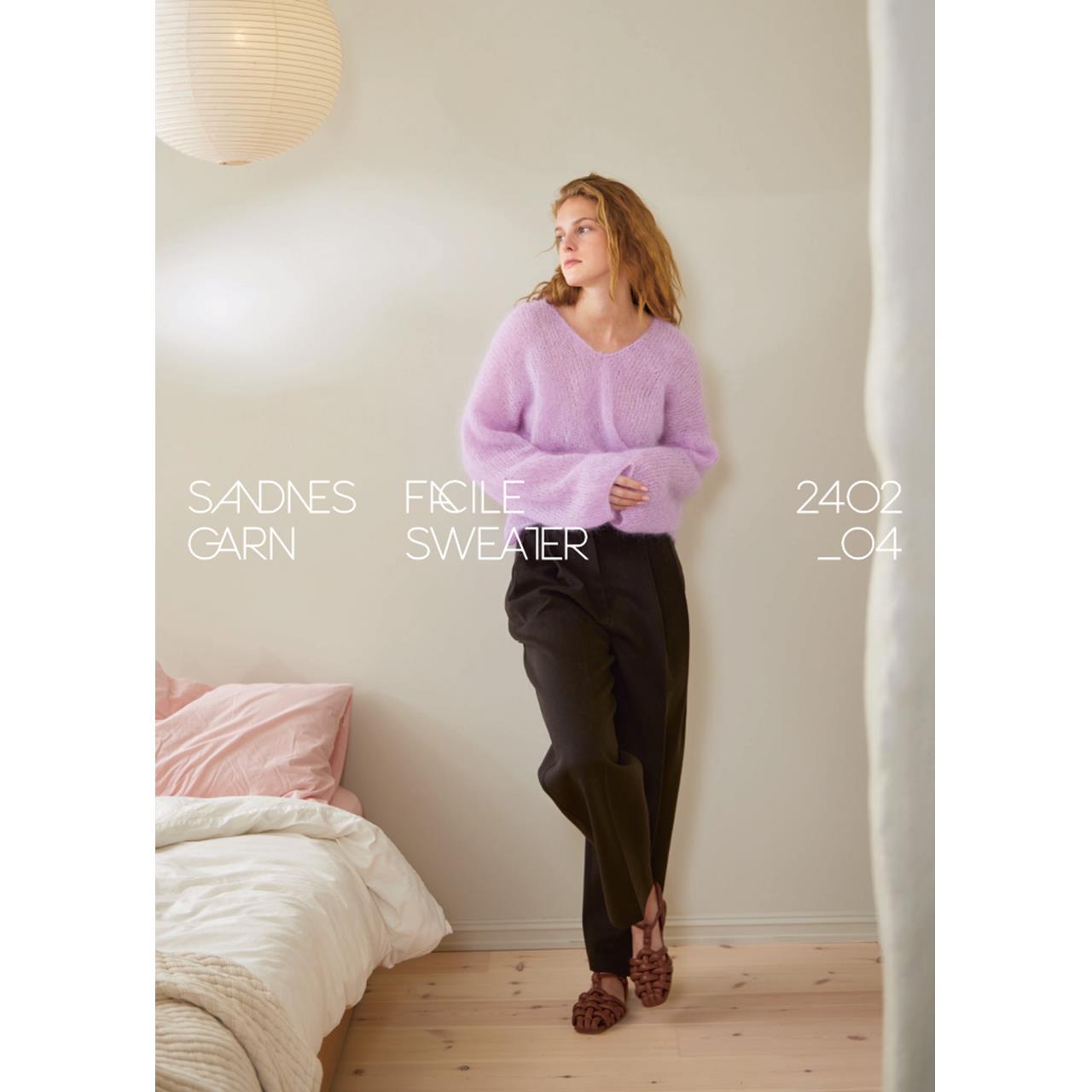 Sandnes Garn Anleitung 2402 Nr.4 FACILE SWEATER Ballerina Chunky Mohair